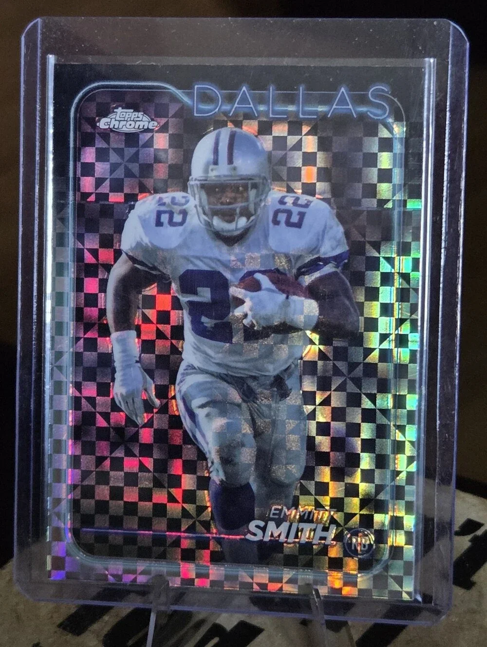 Topps Chrome Holographic Dallas Football Card - Multi-Color Shine